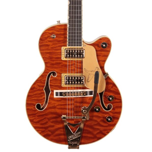 Gretsch Limited Edition Falcon Center Block Jr Quilted Maple with Bigsby Guitar In Roundup Orange (52161)