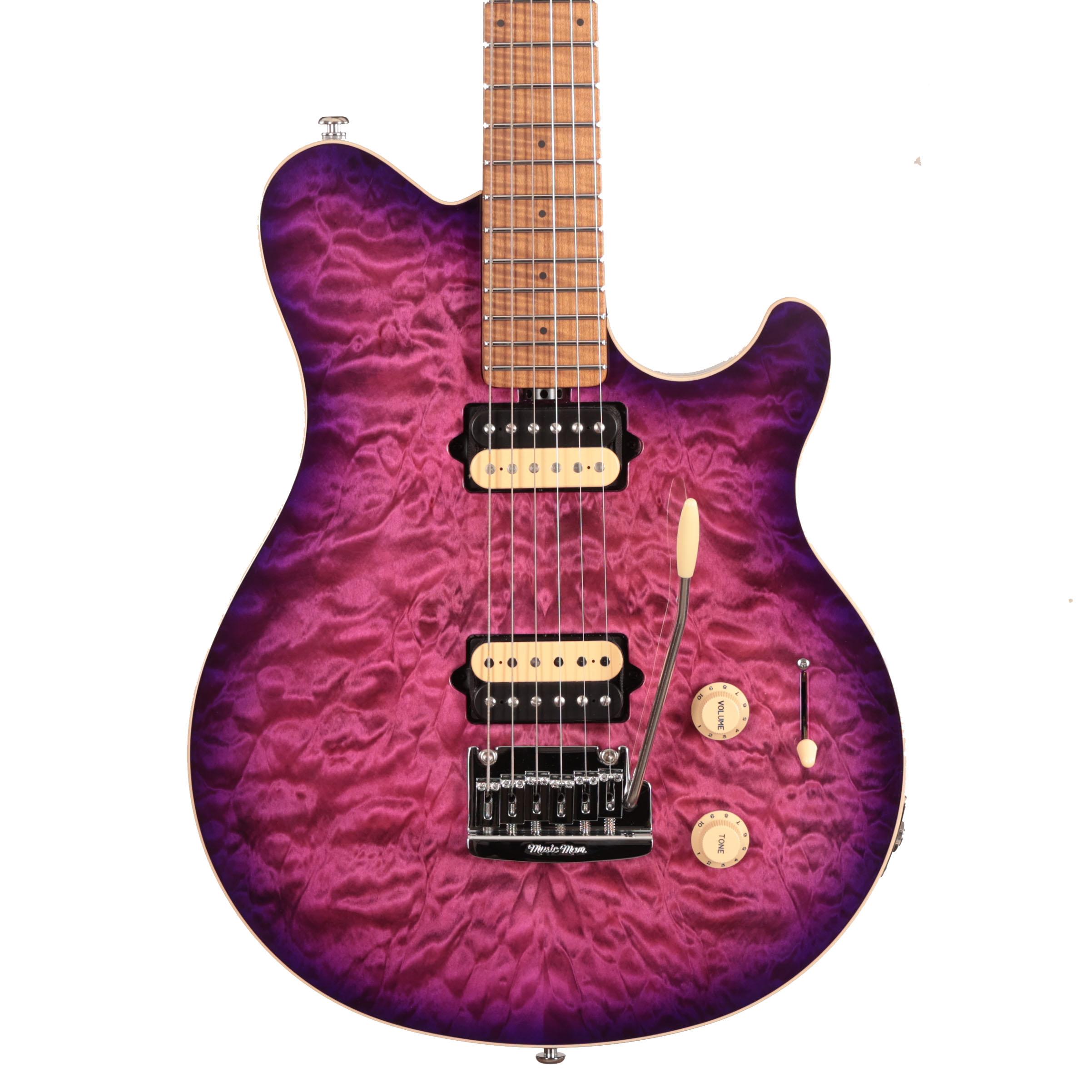 Music Man Axis Electric Guitar in Olallieberry Quilt Top with Tremolo (53554)