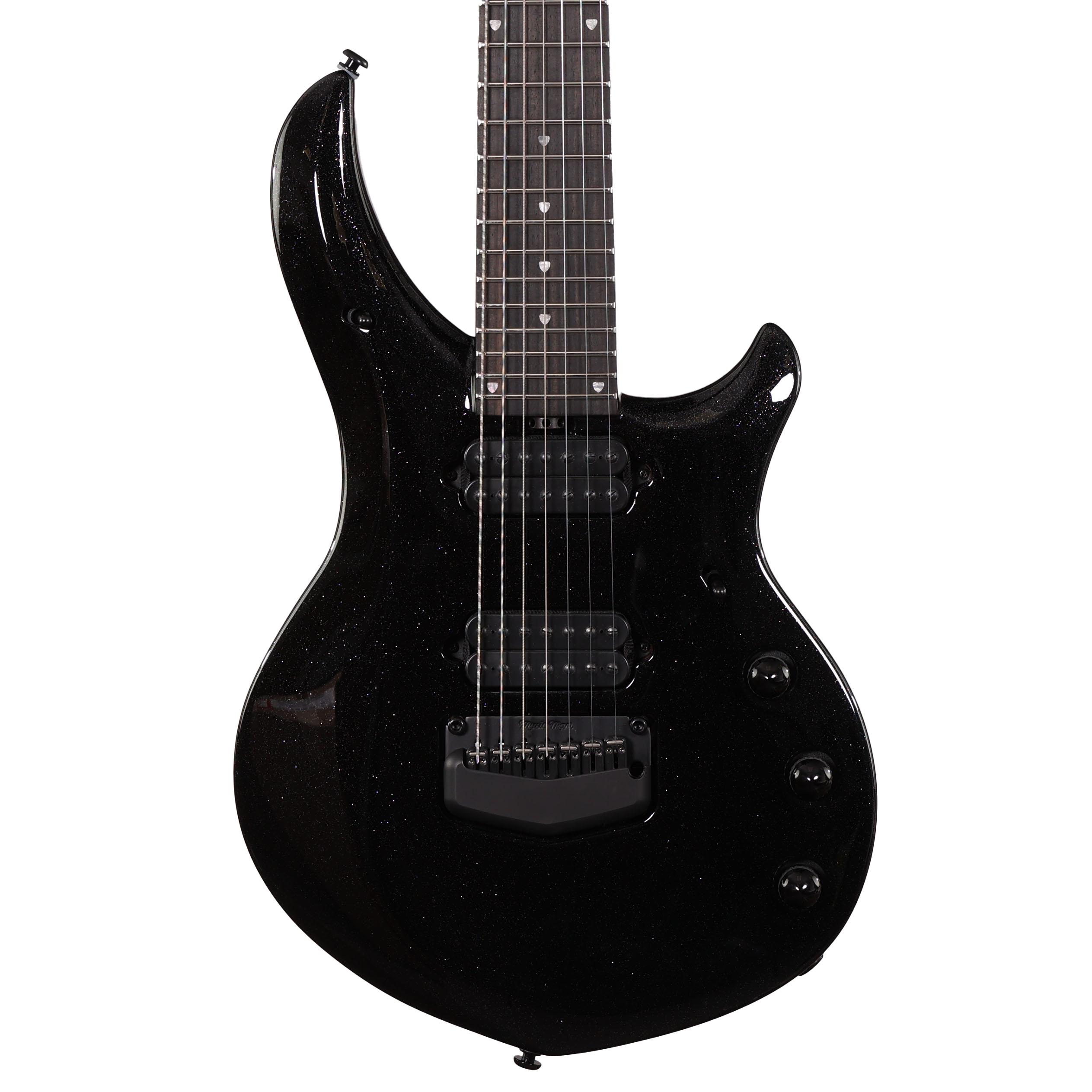 Music Man Majesty 7-String Electric Guitar in Black Frosting (53559)