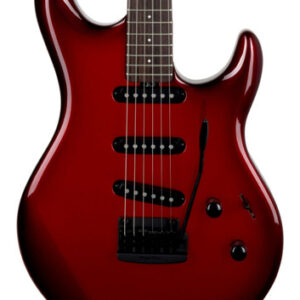 Music Man L4 HT SSS Steve Lukather Signature Electric Guitar in Redburst