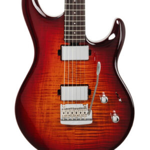 Music Man Luke 4 Maple Top HH Electric Guitar in Afterburn