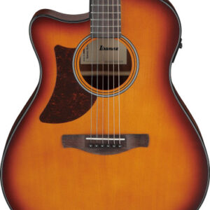 Ibanez AAM50LCE-OLB Left Handed Advanced Auditorium Electro Acoustic Guitar in Open Pore Light Brown Sunburst