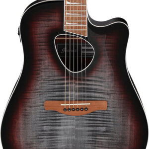 Ibanez Altstar Series Electro Acoustic Flamed Maple Top Red Doom Burst High Gloss