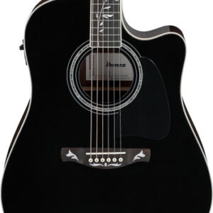Ibanez AW391RCE-BKH AW Series Dreadnought Electro Acoustic with Black Top