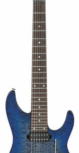 Ibanez AZ427P2QM-TUB 7-String Electric Guitar in Twilight Blue Burst