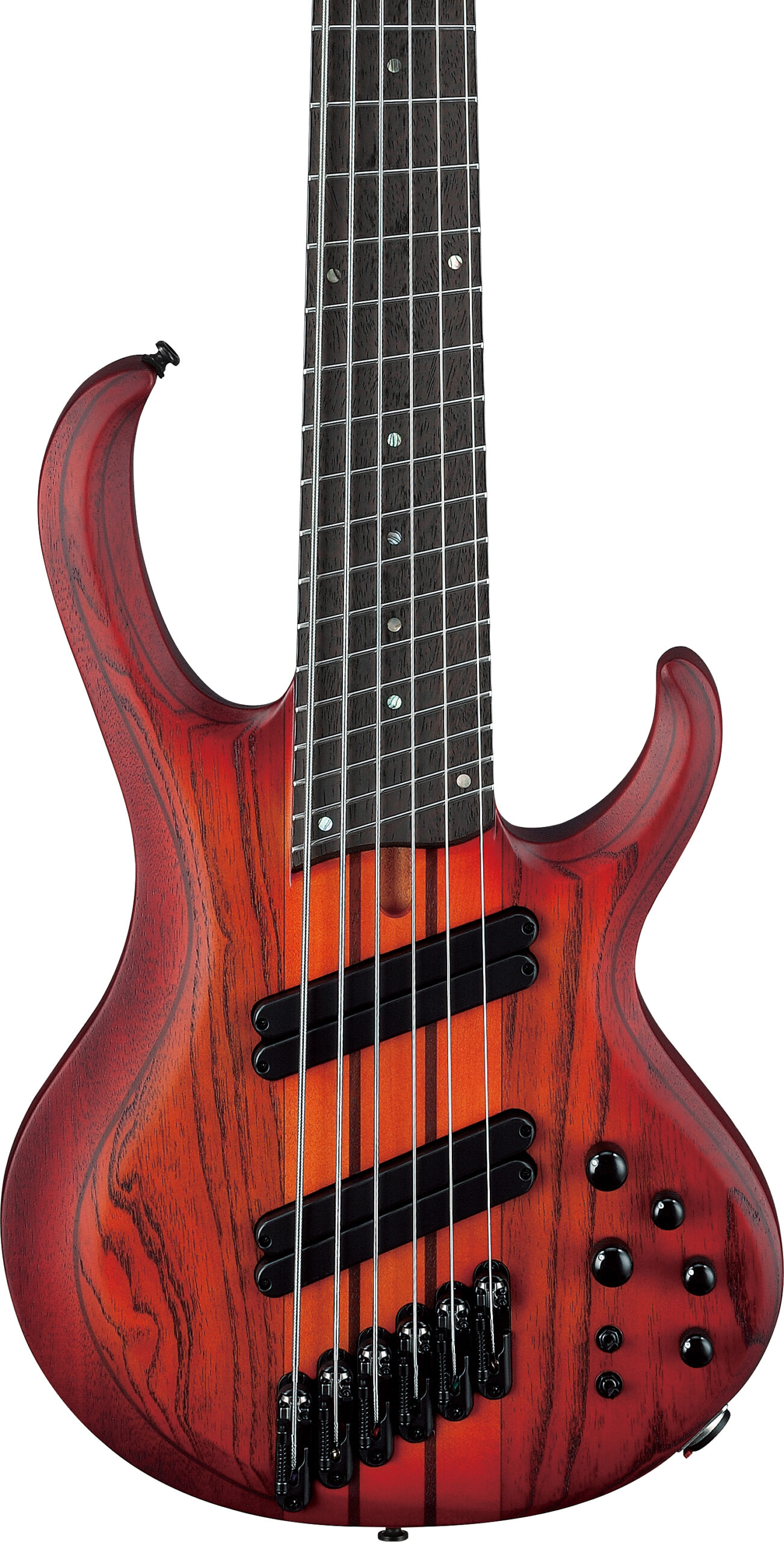Ibanez BTB866MS-BRF BTB Series 6-String Bass Guitar in Brown Topaz Burst Flat, Multiscale Fretboard