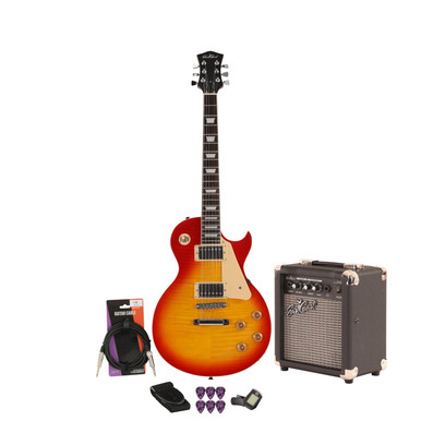 EastCoast L1 Electric Guitar Starter Pack in Cherry Sunburst with 10W Amp & Accessories