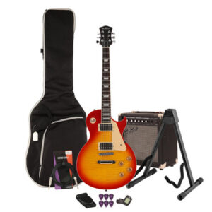 EastCoast L1 Electric Guitar Starter Pack in Heritage Cherry with 15W Amp & Accessories
