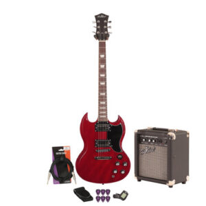 EastCoast GS61 Electric Guitar Starter Pack in Cherry with 10W Amp & Accessories