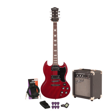 EastCoast GS61 Electric Guitar Starter Pack in Cherry with 10W Amp & Accessories