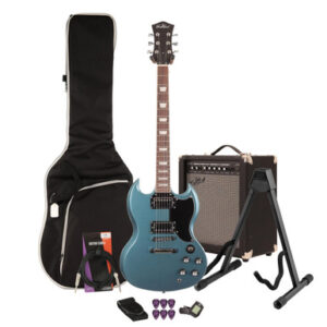 EastCoast GS61 Electric Guitar Starter Pack in Pelham Blue with 35W Amp & Accessories