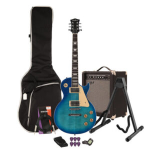 EastCoast L1 Electric Guitar Starter Pack in Blue Burst with 35W Amp & Accessories