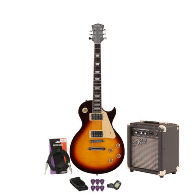 EastCoast L1 Electric Guitar Starter Pack in Vintage Sunburst with 10W Amp & Accessories