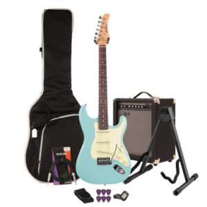 EastCoast ST1 Electric Guitar Starter Pack in Daphne Blue with 35W Amp & Accessories