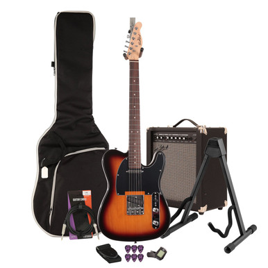 EastCoast T1 Electric Guitar Starter Pack in Vintage Sunburst with 35W Amp & Accessories