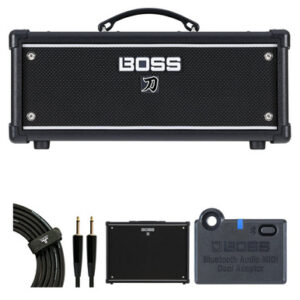 Boss Katana Head and 212 Cab Guitar Amp Bundle with Bluetooth Adapter