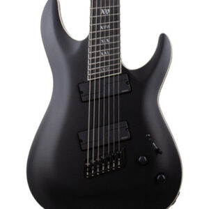 Schecter C-7 SLS Elite Multi-Scale Evil Twin Electric Guitar in Satin Black