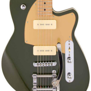 Reverend Charger 290 Bigsby Electric Guitar in Army Green