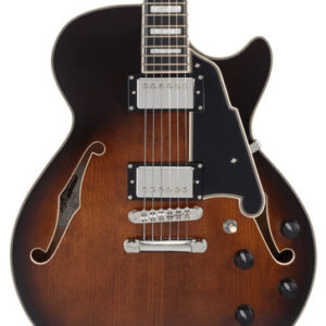 D'Angelico Premier SS Single Cutaway Electric Guitar in Brown Burst