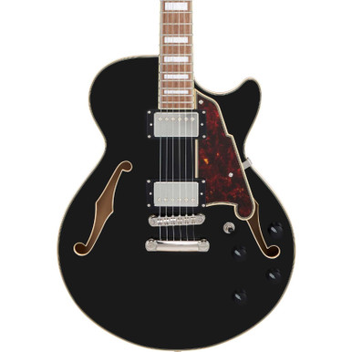 D’Angelico Premier SS Semi-Hollow Electric Guitar in Solid Black