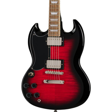 Epiphone SG Tribute Plus Left Handed Electric Guitar in Cherry Burst