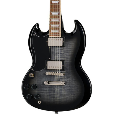 Epiphone SG Tribute Plus Left Handed Electric Guitar in Ebony Burst