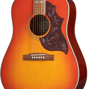 Epiphone Studio Hummingbird Solid Top With Fishman Sonitone Pickup In Faded Cherry