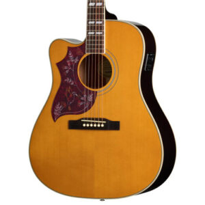Epiphone Inspired by Gibson Hummingbird Studio EC Left Handed Electro Acoustic Guitar in Natural