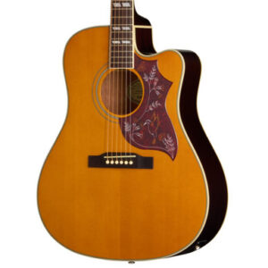 Epiphone Inspired by Gibson Hummingbird Studio EC Electro Acoustic Guitar in Natural
