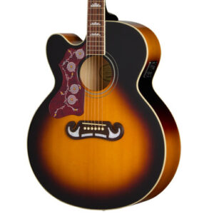 Epiphone Inspired by Gibson J-200 Studio EC Left Handed Electro Acoustic Guitar in Vintage Sunburst