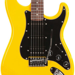 EastCoast ST2 HSS Electric Guitar in Ferrari Yellow Black Guard Rosewood Fretboard