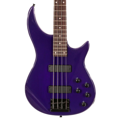 EastCoast MB4 Bass Guitar in Purple Rosewood Fretboard with All Black Hardware