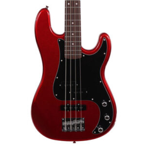 EastCoast PJ4 Electric Bass Guitar in Candy Apple Red with Rosewood Fretboard