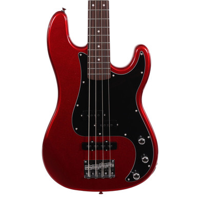 EastCoast PJ4 Electric Bass Guitar in Candy Apple Red with Rosewood Fretboard