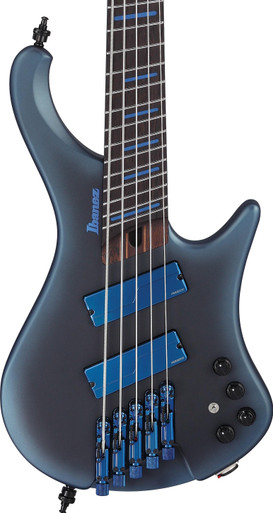 Ibanez EHB5MSBSP-MAM EHB Series 5-String Bass Guitar with Blue Hardware in Metallic Aurora Matte