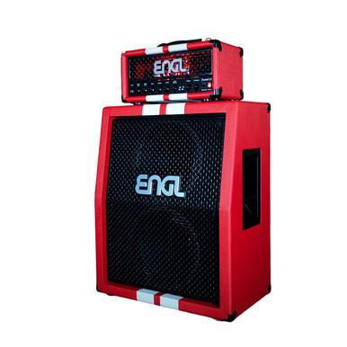 ENGL Amps Fireball 100 Red Tolex with White Racing Stripes and Matching 412 XXL Speaker Cabinet