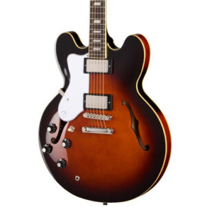 Epiphone Bonehead Riviera Left Handed Semi-Hollow Electric Guitar in Dark Tobacco Burst
