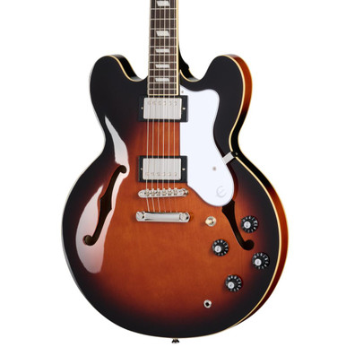 Epiphone Bonehead Riviera Semi-Hollow Electric Guitar in Dark Tobacco Burst
