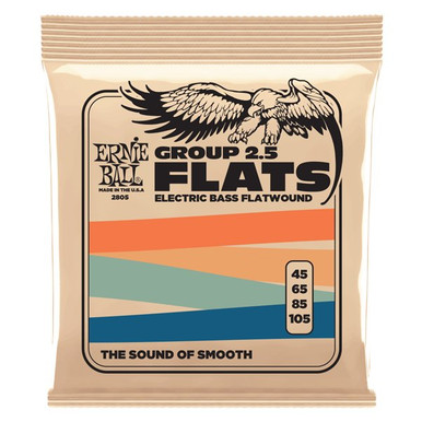 Ernie Ball EB Flatwound GRP2.5 Electric Bass Guitar Strings 45-105