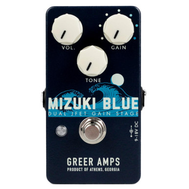 Greer Amps Mizuki Blue Dual JFET Gain Stage Overdrive Pedal
