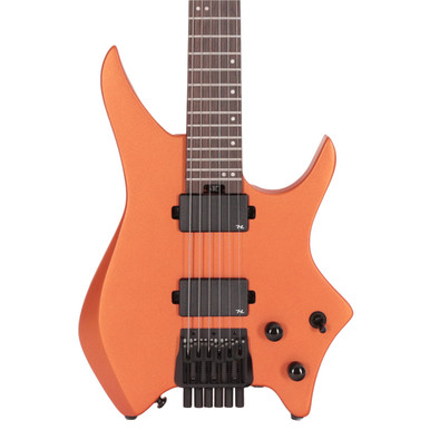 HILS NEXT HN3 Headless Electric Guitar in Satin Metallic Coral Orange