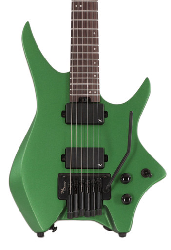 HILS NEXT HN5 Headless Electric Guitar in Satin Metallic Emerald Green - Image 1