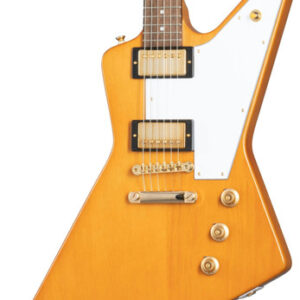 Epiphone 1958 Korina Explorer Electric Guitar in Aged Natural with White Pickguard