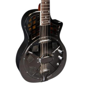Johnson 994E Electro Acoustic Cutaway Resonator in Polished Nickel