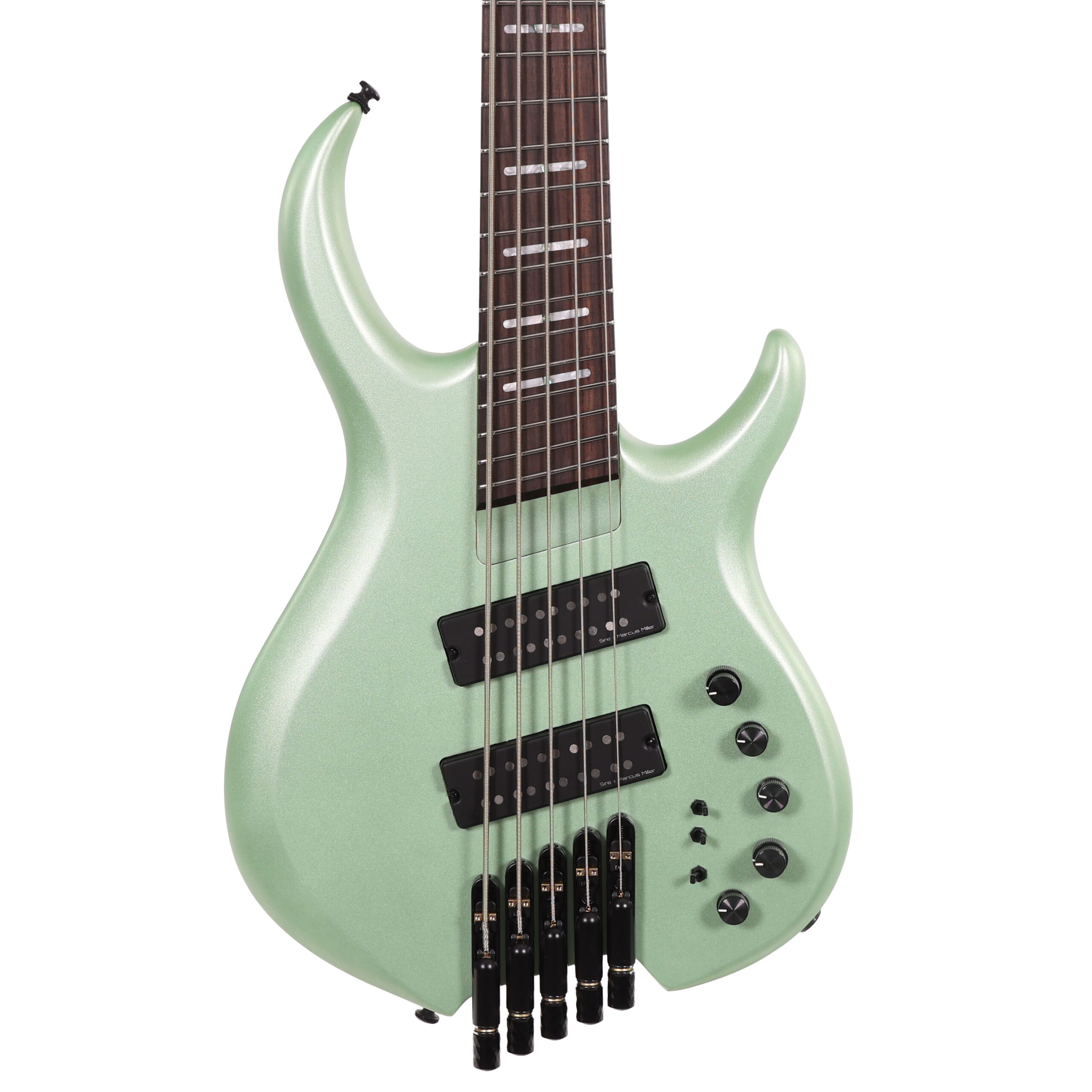 Sire Marcus Miller M6 Headless 5-String Bass Guitar in Surf Green Metallic Satin