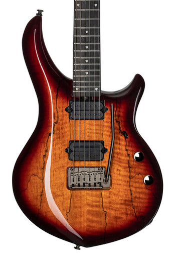 Sterling by Music Man Majesty MAJ200X Electric Guitar in Spalted Maple Blood Orange Burst - Image 1