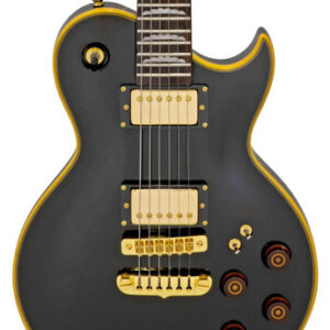 Aria PE-F80 Electric Guitar in Black Top