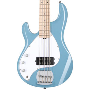 Sterling by Music Man SUB StingRay 5 RAY5 Left Handed 5-String Bass Guitar in Chopper Blue