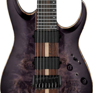 Ibanez RGA217P1PB-DRL RGA Premium 7-String Poplar Burl Top Electric Guitar in Deep Twilight Burst Low Gloss