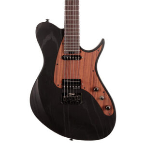 Soloking S408 Electric Guitar in Black Stain with Rosewood Neck